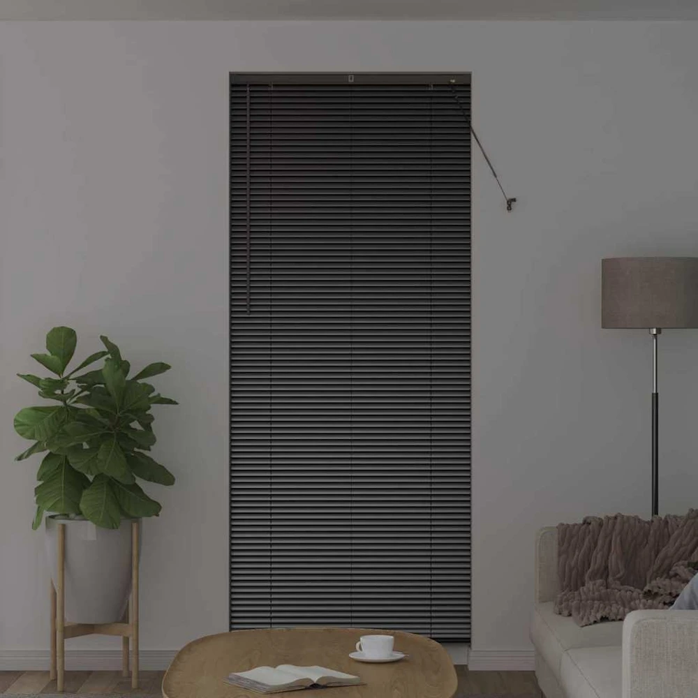 Venecijos žaliuzės Juoda 220 x 85 cm 25 mm Aliuminis