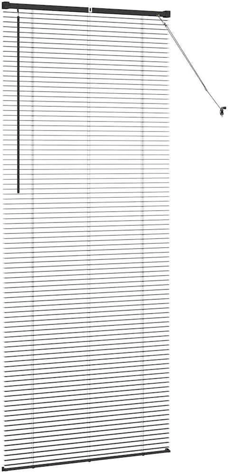 Venecijos žaliuzės Juoda 220 x 85 cm 25 mm Aliuminis