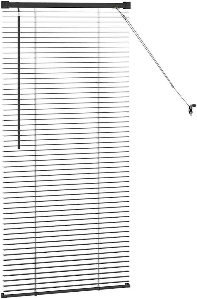 Venecijietiškos žaliuzės Juoda 60 x 2,5 x 130 cm Aliuminis