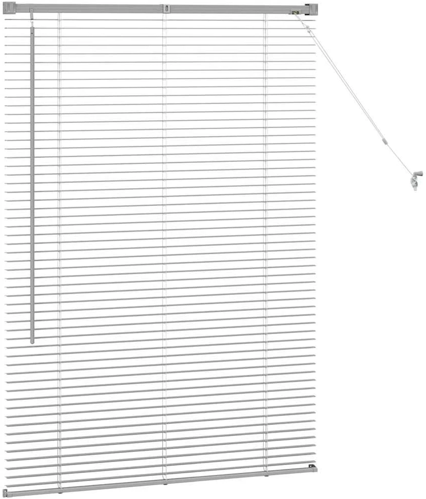 Venecijietiškos žaliuzės Sidabrinė 130 x 95 cm Aliuminis