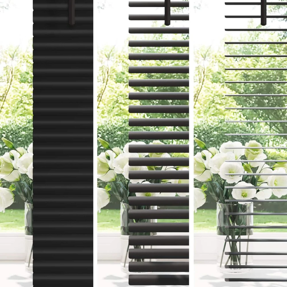 Venecijos žaliuzės Juodas 150 x 40 cm 25 mm PVC
