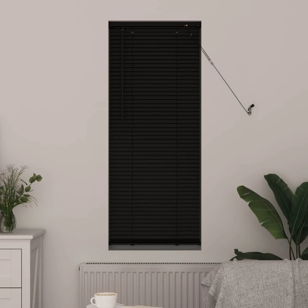 Venecijos žaliuzės Juodas 150 x 50 cm 25 mm PVC