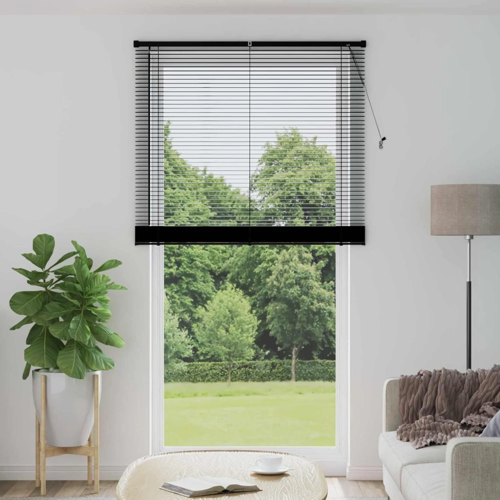 Venecijos žaliuzės Juodas 213 x 110 cm 25 mm PVC