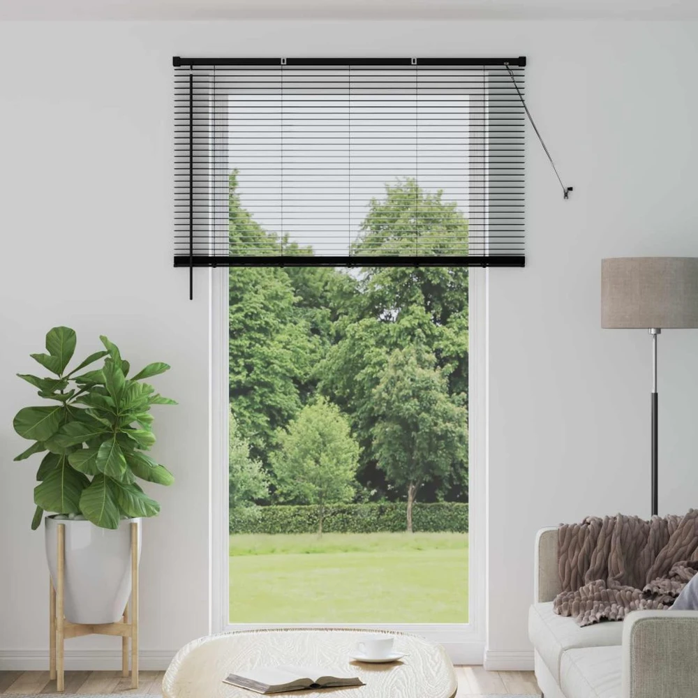 Venecijos žaliuzės Juodas 213 x 140 cm 25 mm PVC