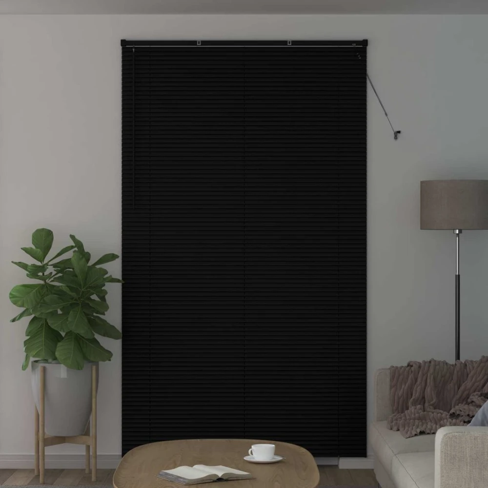 Venecijos žaliuzės Juodas 213 x 140 cm 25 mm PVC