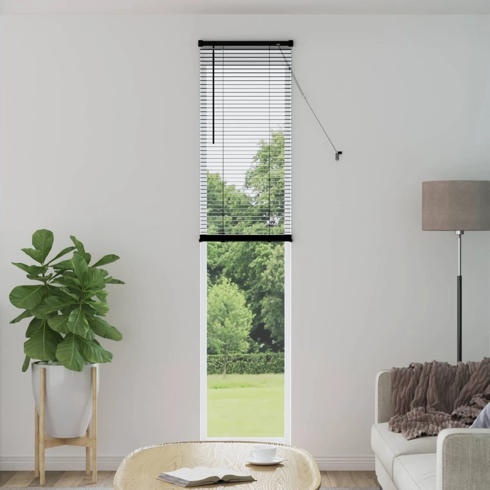 Venecijos žaliuzės Juodas 213 x 50 cm 25 mm PVC
