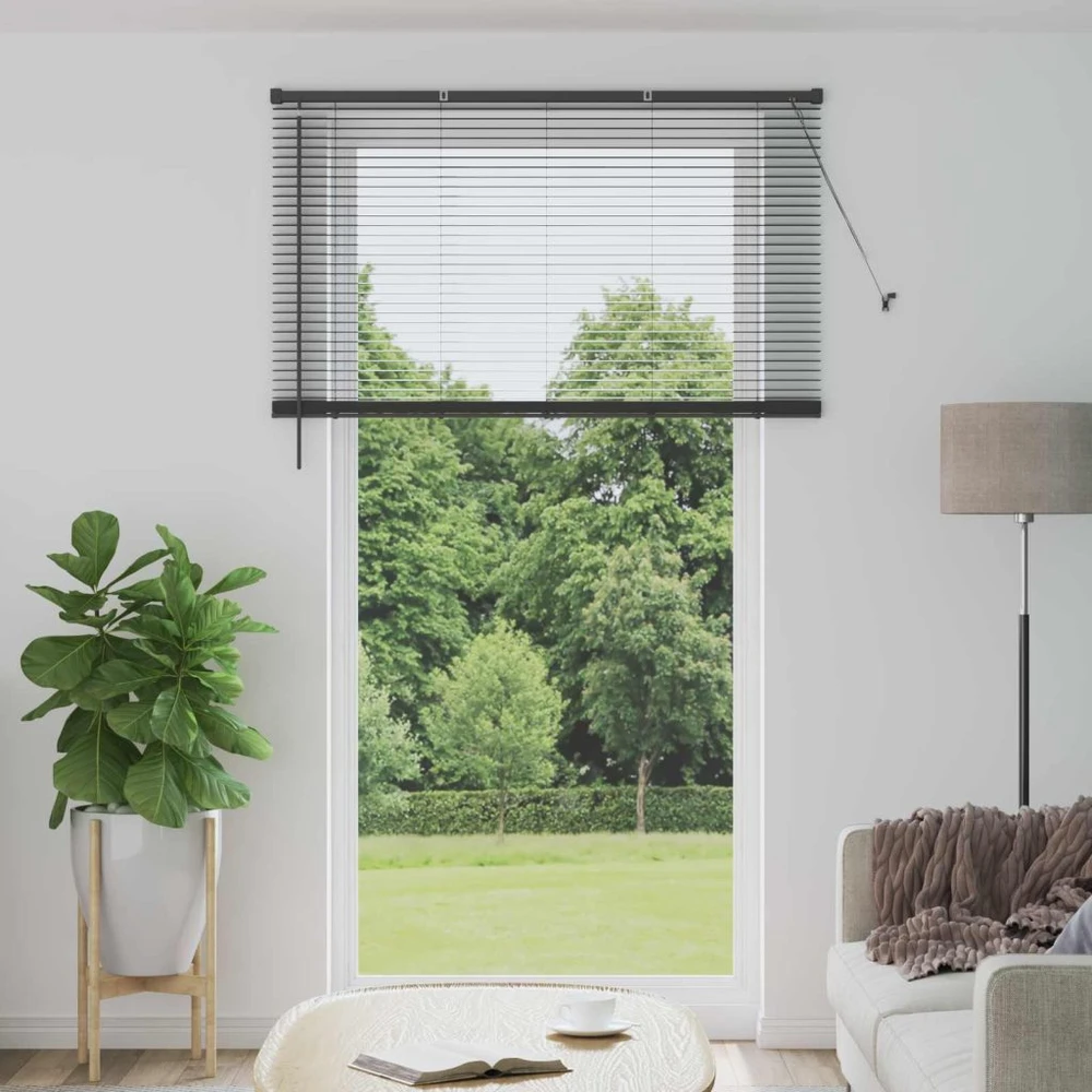 Venecijos žaliuzės Sidabrinė Pilka 213 x 160 cm 25 mm PVC