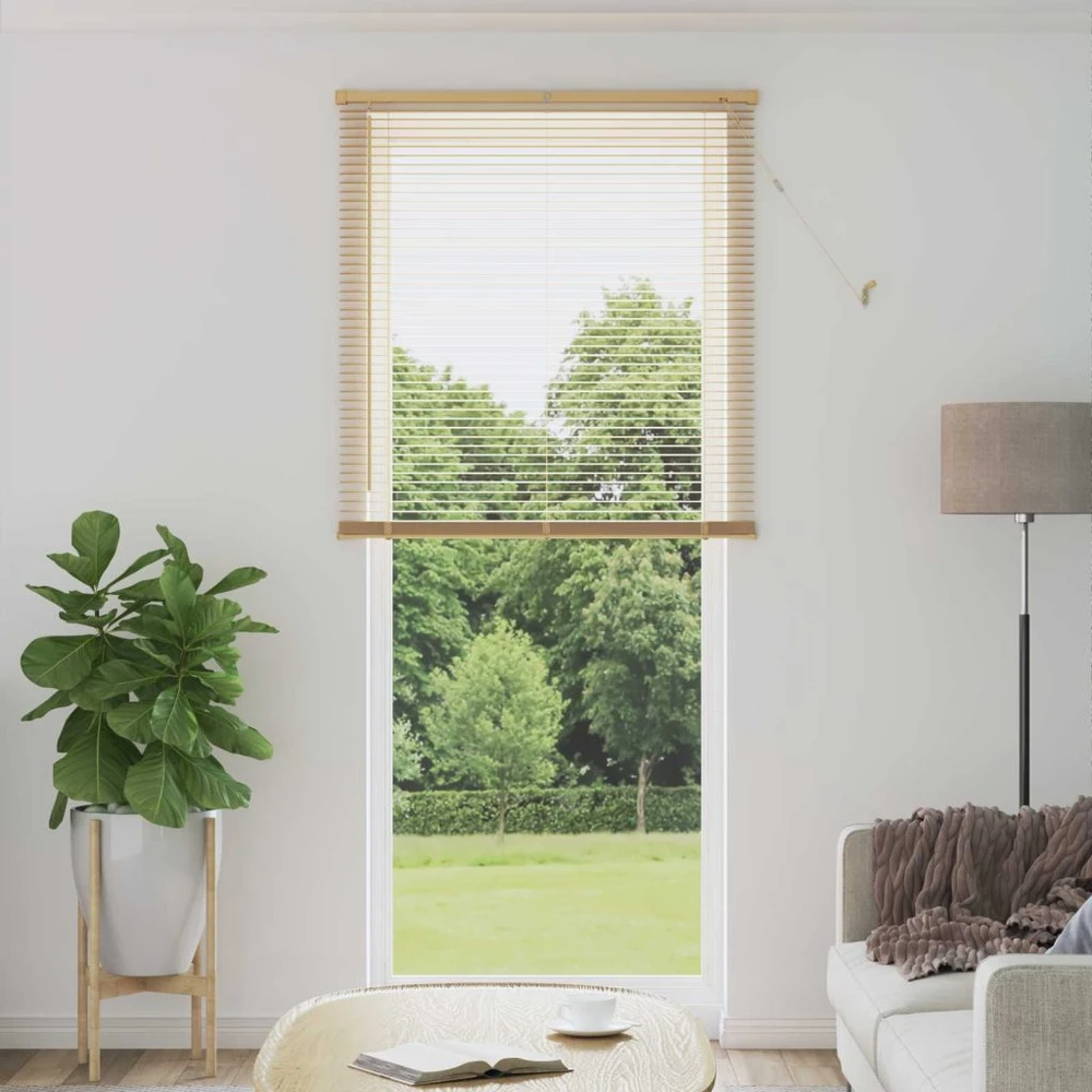 Venecijos žaliuzės Šviesiai ruda su raštu 213 x 80 cm 25 mm PVC