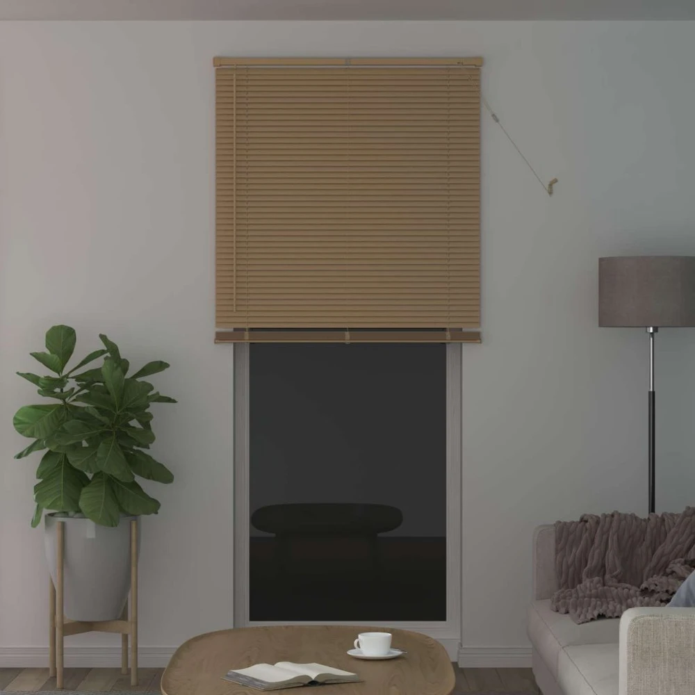 Venecijos žaliuzės Šviesiai ruda su raštu 213 x 80 cm 25 mm PVC