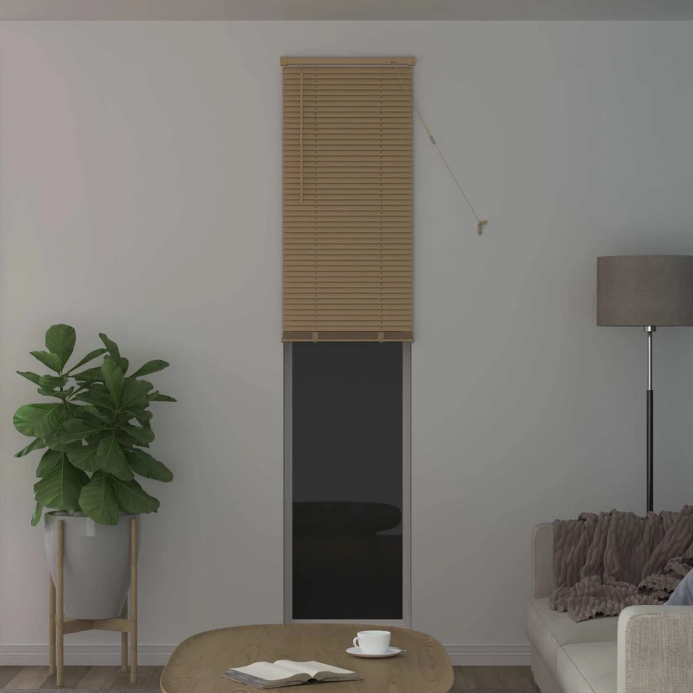 Venecijos žaliuzės Šviesiai ruda su raštu 213 x 60 cm 25 mm PVC