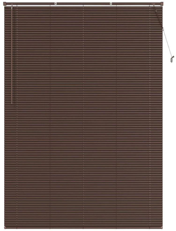 Venecijos žaliuzės Tamsiai ruda su raštu 213 x 150 cm 25 mm PVC