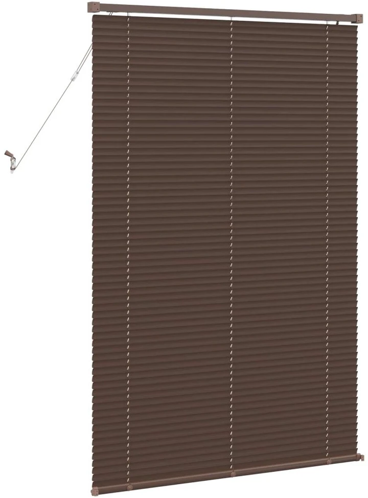 Venecijos žaliuzės Tamsiai ruda su raštu 150 x 100 cm 25 mm PVC