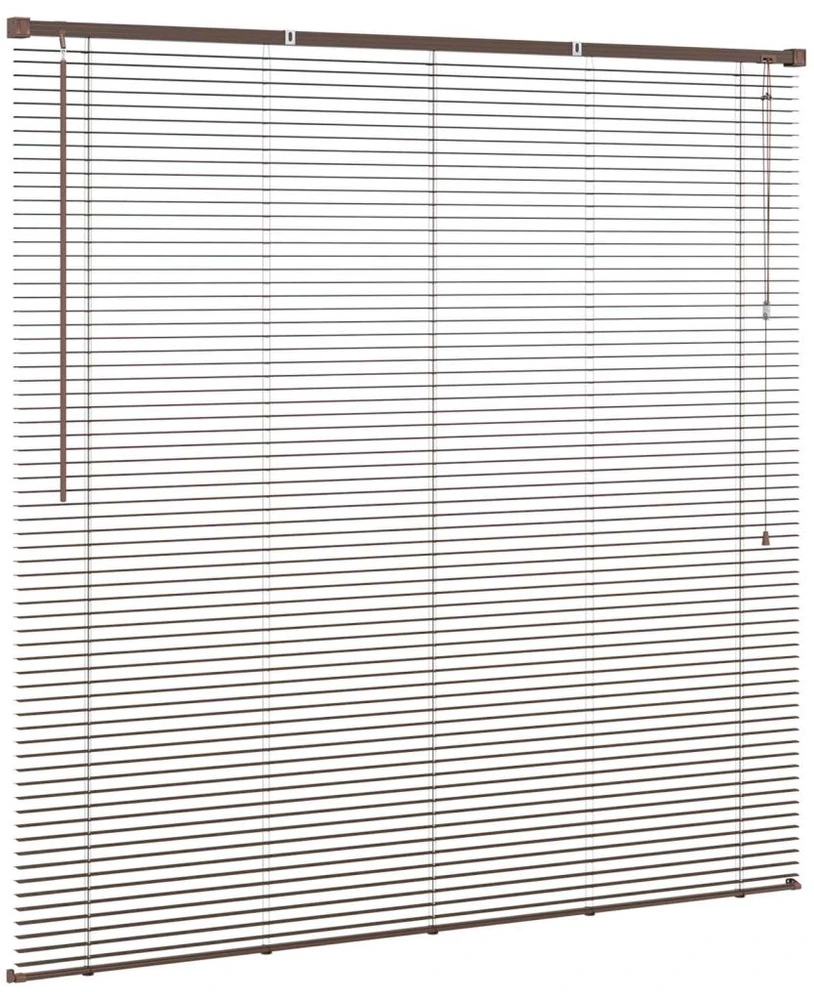 Venecijos žaliuzės Tamsiai ruda su raštu 150 x 150 cm 25 mm PVC