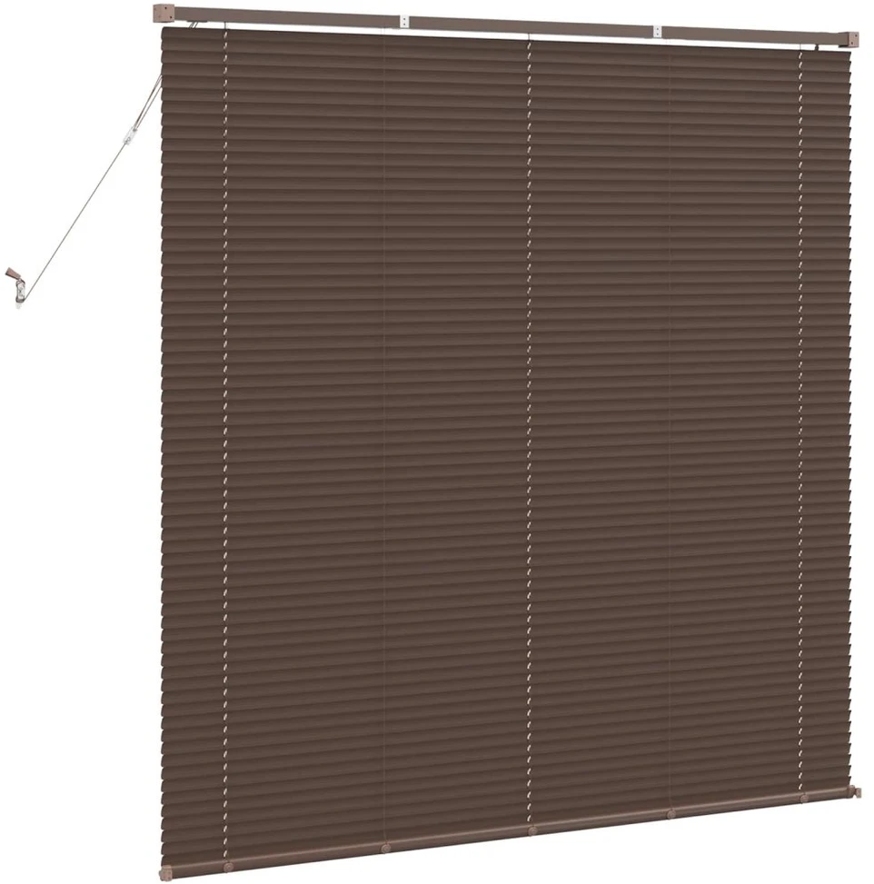 Venecijos žaliuzės Tamsiai ruda su raštu 150 x 150 cm 25 mm PVC