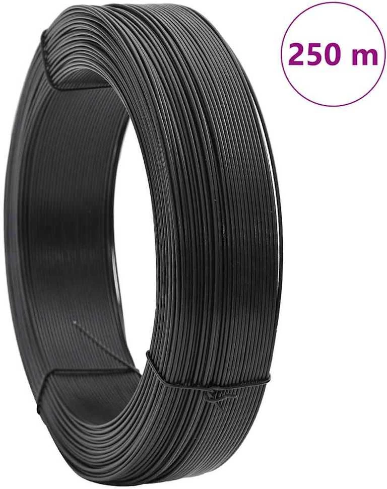Viela tvorai, antracito spalvos, 250m, 1,4/2mm, plienas