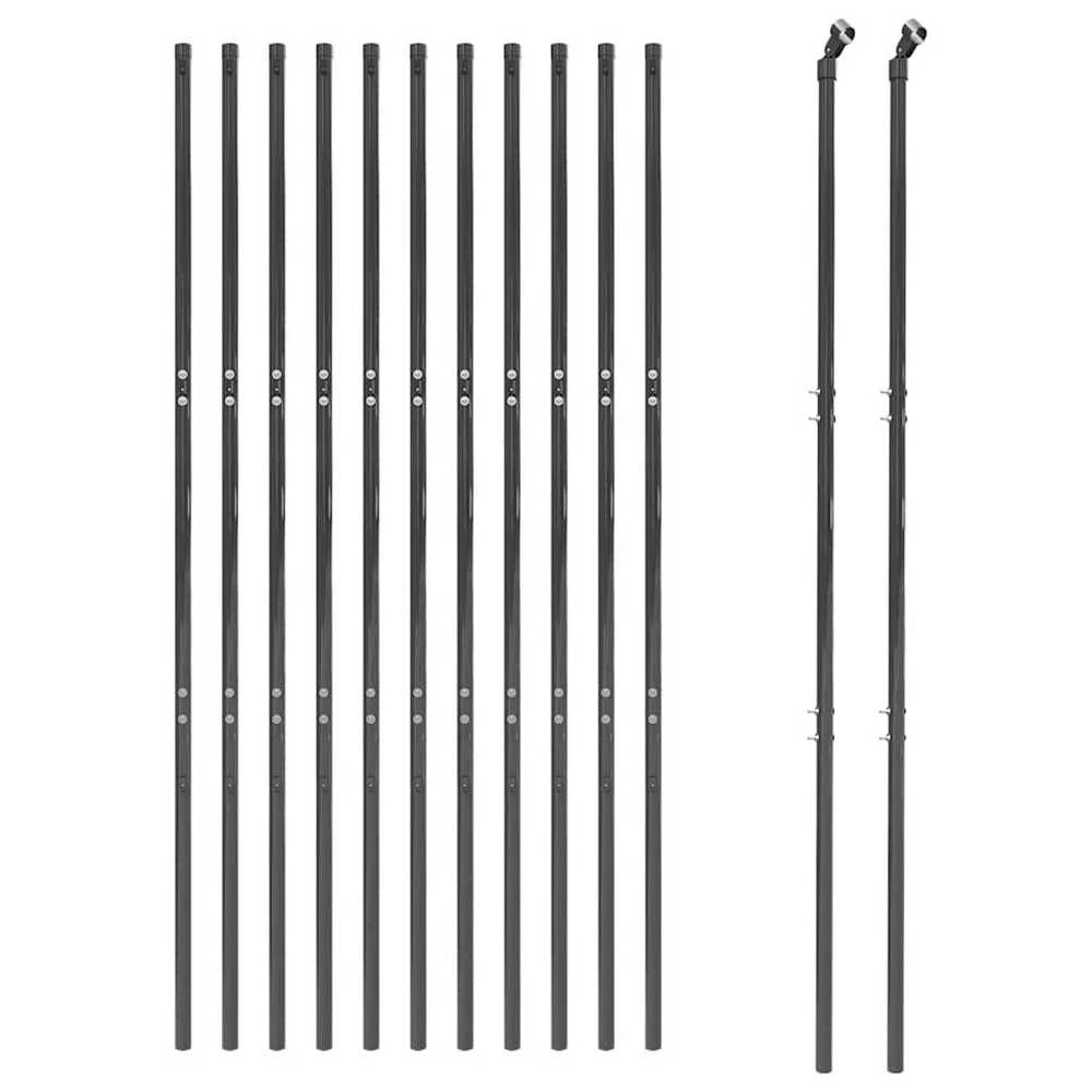 Vielinė tinklinė tvora, antracito, 1,8x25m, plienas