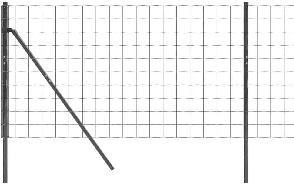 Vielinė tinklinė tvora, antracito, 1x25m, galvanizuotas plienas