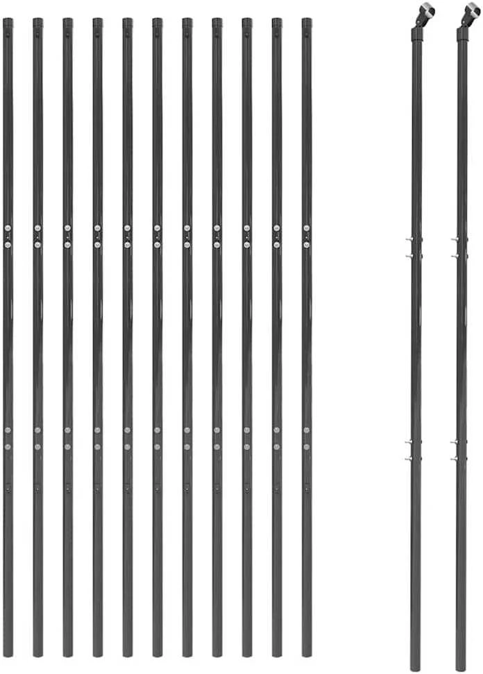 Vielinė tinklinė tvora, antracito, 2x25m, galvanizuotas plienas