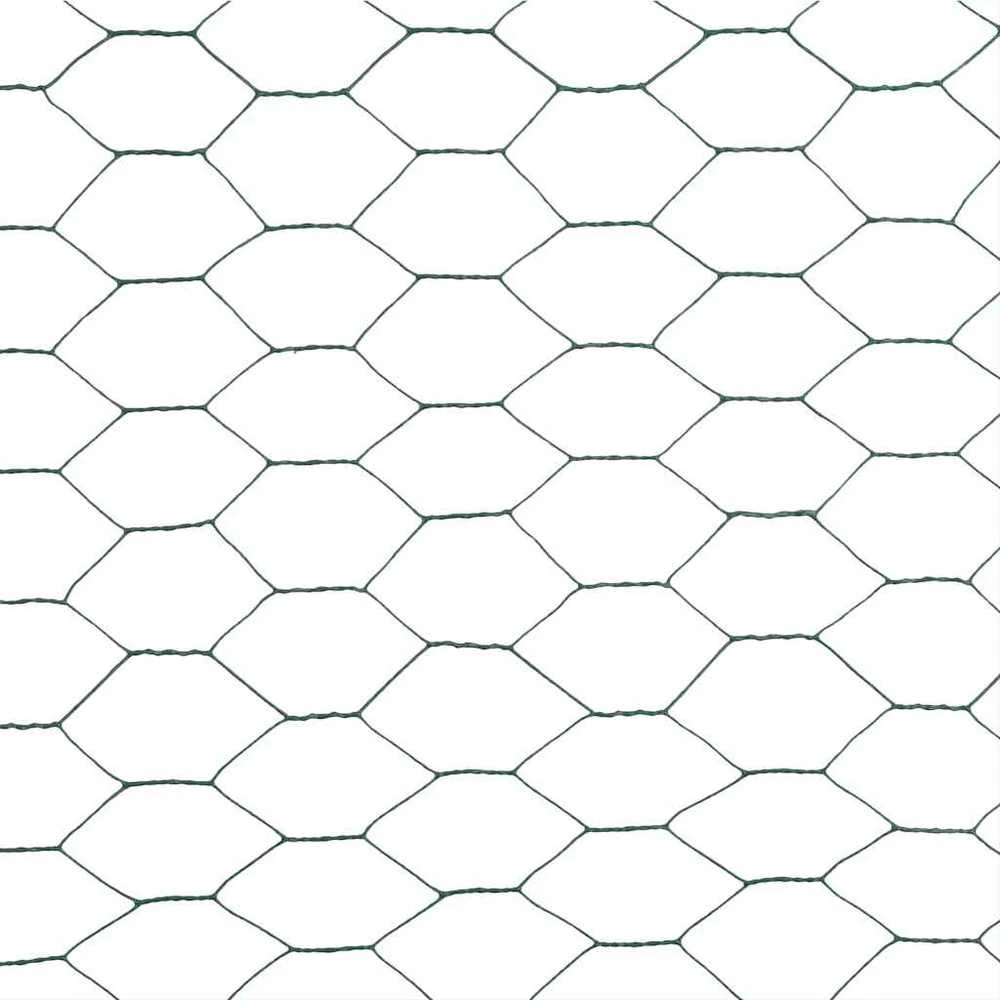 Vielinis tinklas viščiukams su PVC danga, žalias, 25x1,5m
