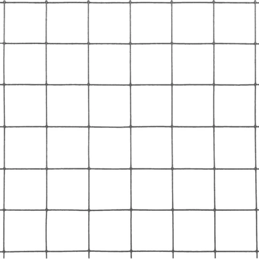 Vielos tinklas su PVC danga, pilkas, 10x1,5m