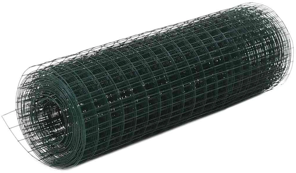 Vielos tinklas su PVC danga, žalias, 10x0,5m