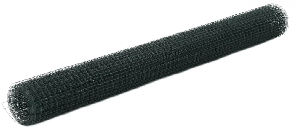 Vielos tinklas su PVC danga, žalias, 10x1,5m