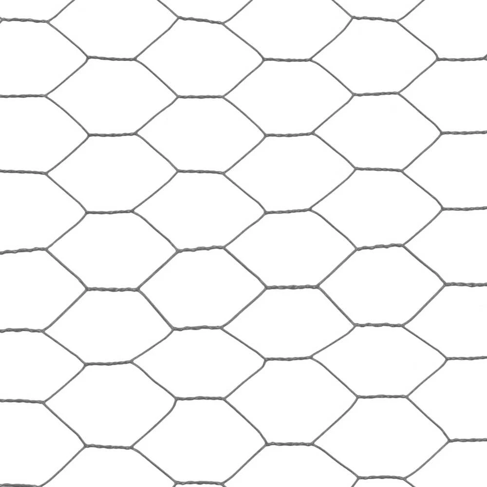 Vielos tinklas viščiukų aptvarui su PVC danga, pilkas, 25x0,5m