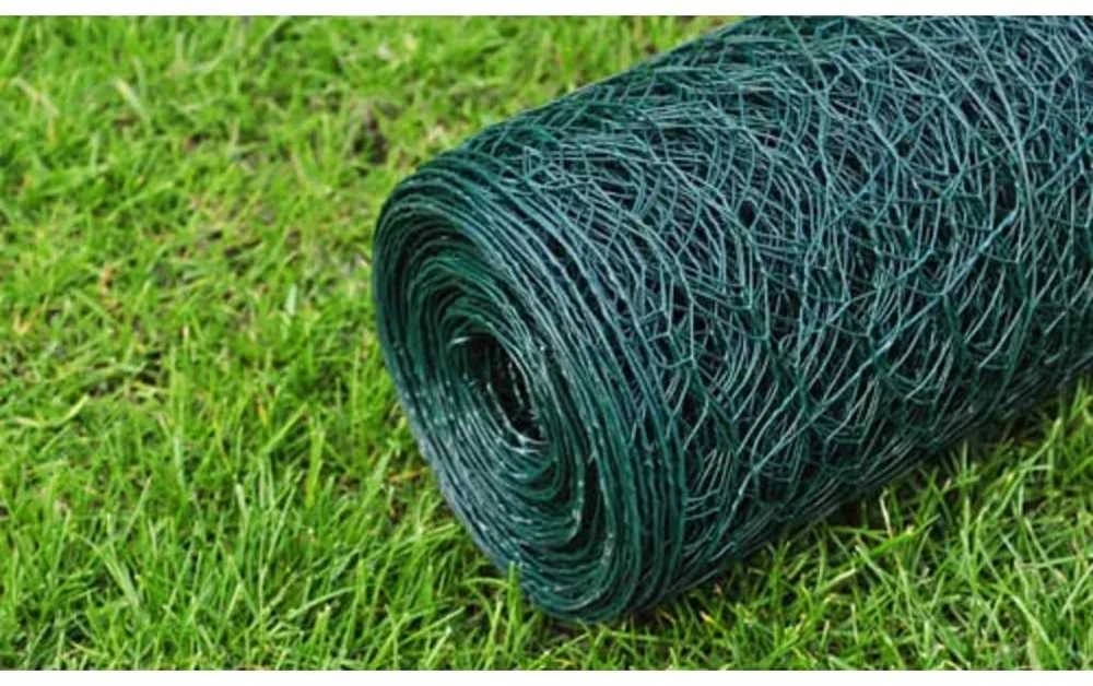 Vielos tinklas, žalias, 25x0,5m, dengtas PVC danga