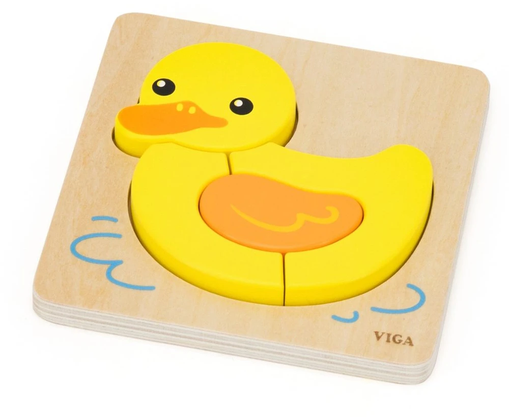 Viga Toys Viga medinė dėlionė ančiukas