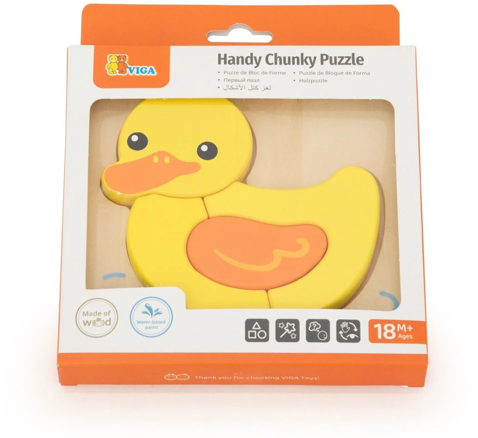 Viga Toys Viga medinė dėlionė ančiukas