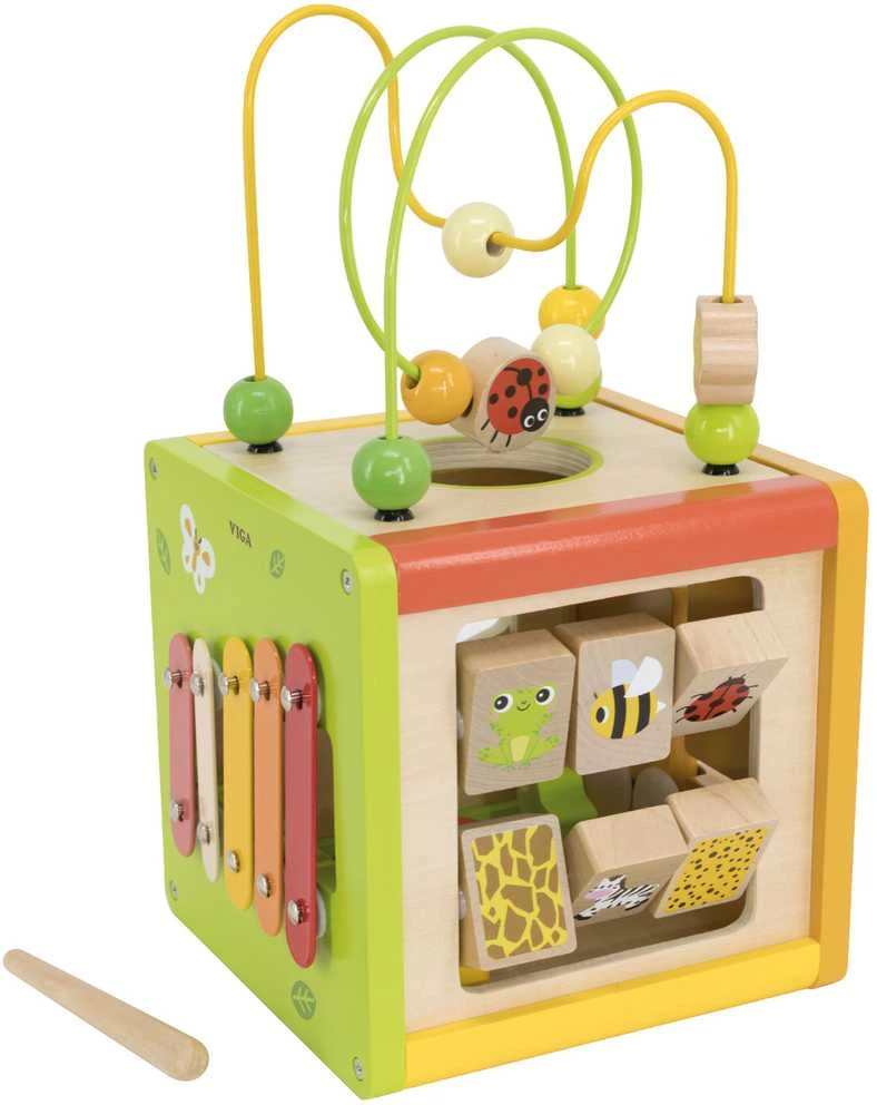 VIGA medinė edukacinė kubas 5in1