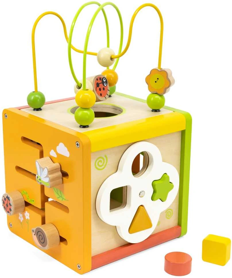 VIGA medinė edukacinė kubas 5in1