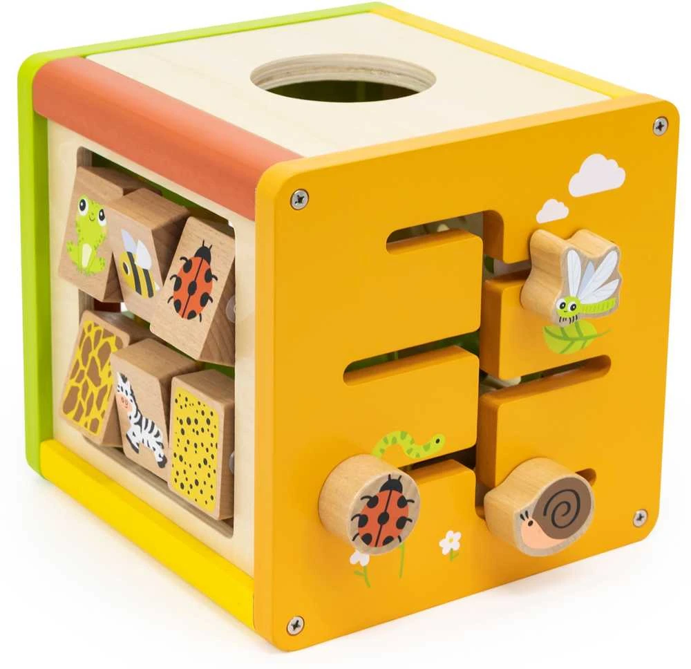 VIGA medinė edukacinė kubas 5in1