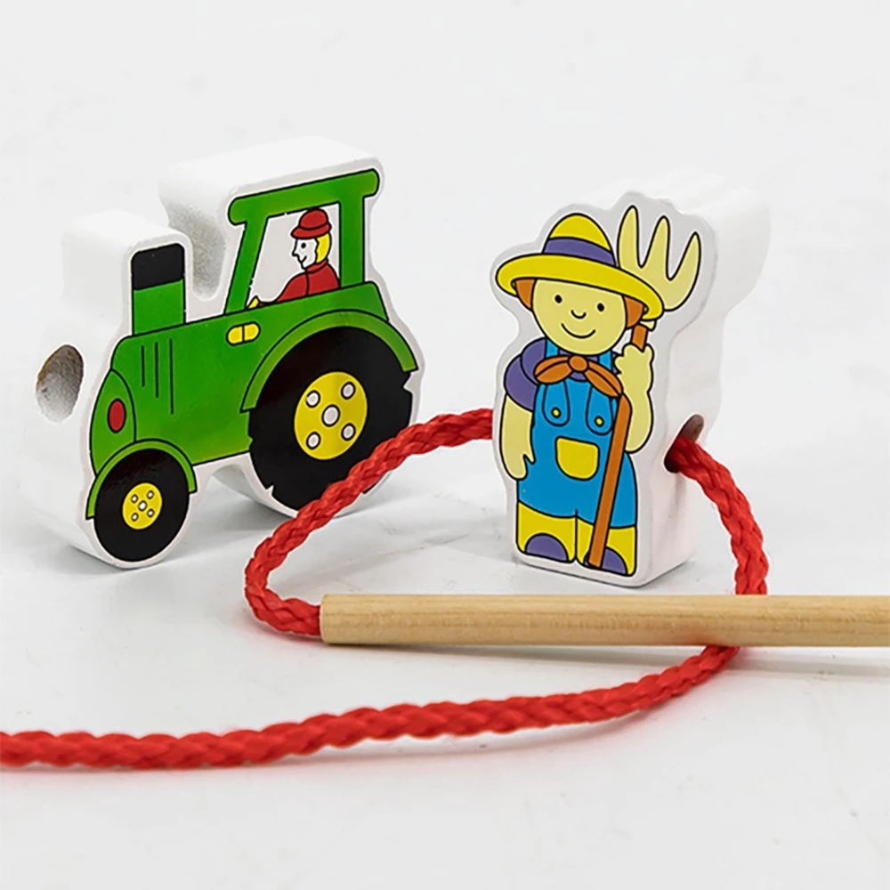 Viga Medienos Žaidimų Rinkinys Ūkis su Lankymu