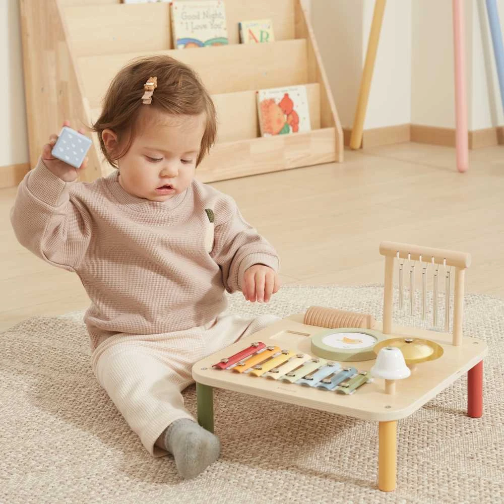 Viga medinis edukacinis muzikinis sensorinis stalas 7 in 1