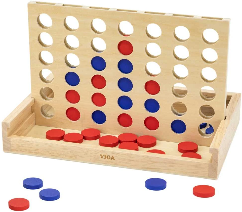 Dėlionė Medinis loginis žaidimas Viga Toys "4 in a Row" nuo 3 metų