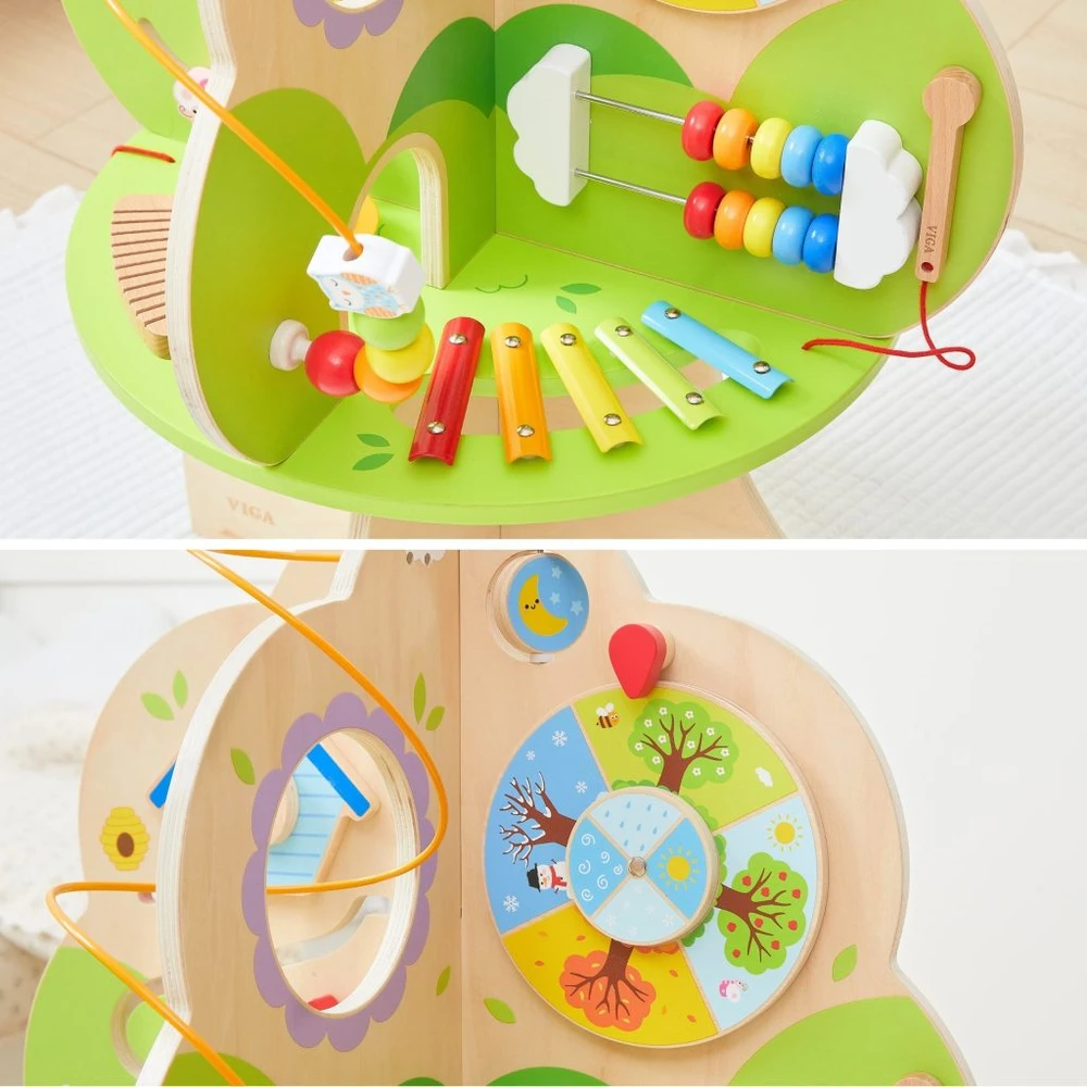 Viga Toys VIGA medinis veiklos medis muzikos edukacinis centras 18 m+
