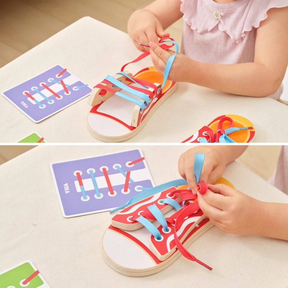 Viga Toys VIGA Mokymės raištelių rišimo 3+