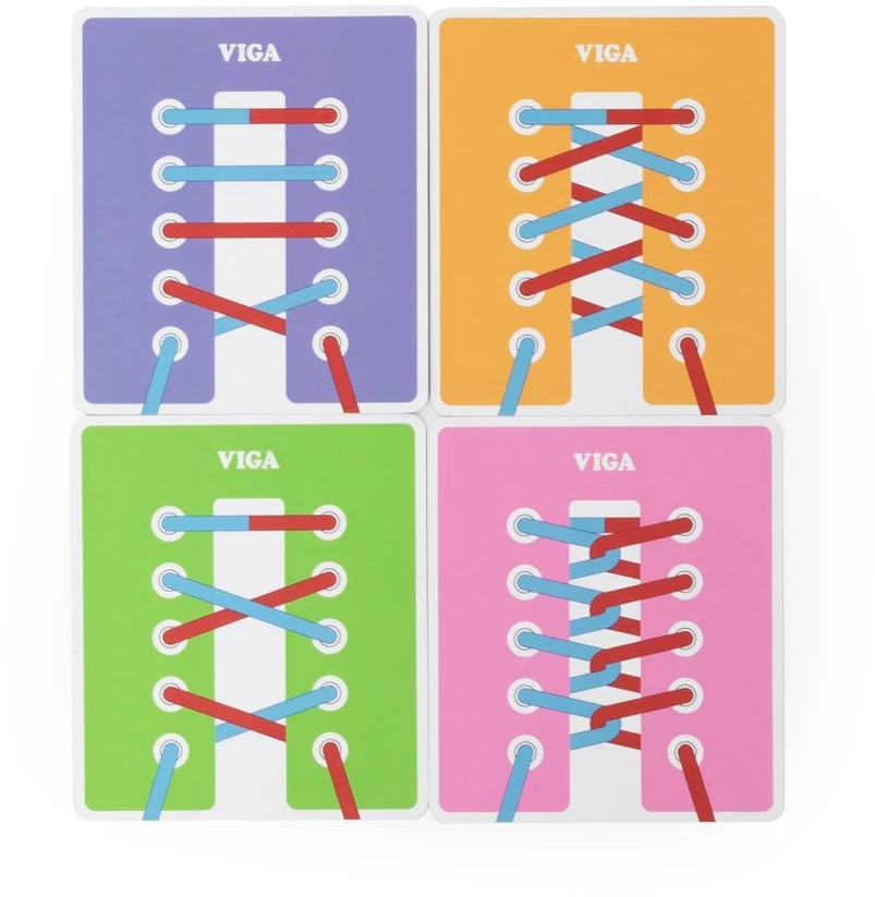 Viga Toys VIGA Mokymės raištelių rišimo 3+