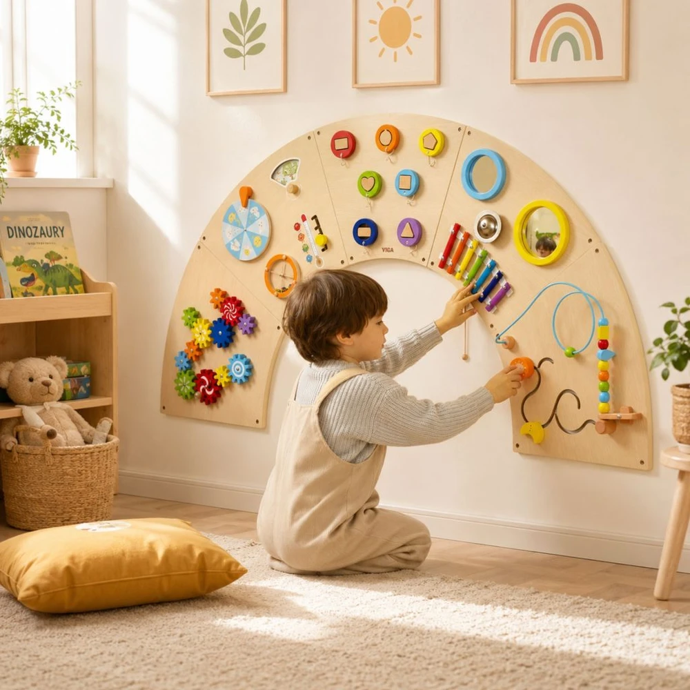 Viga Toys VIGA Montessori Žaislas Manipuliacinė lenta su Arka