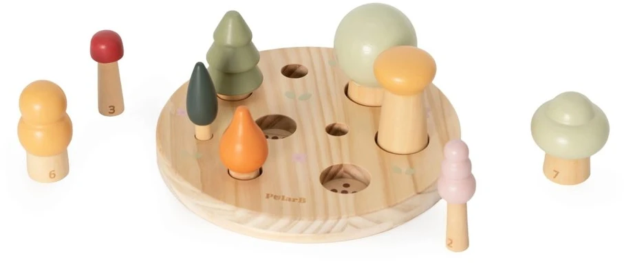Viga Toys VIGA POLARB medinis dėlionės rūšiuoklis Miško medžiai mokymasis skaičiuoti 1-9 18+