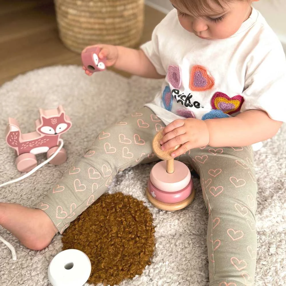 Viga Toys Viga Mediniai Žaislai: Lisekas Piramidė ir Traukiamas Lisekas