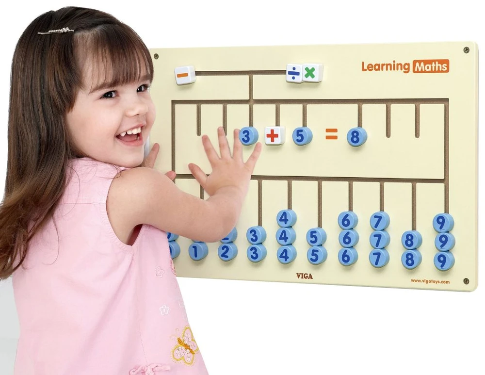 VIGA Sensoryinė lentelė mokymuisi skaičiuoti Montessori, FSC sertifikatas