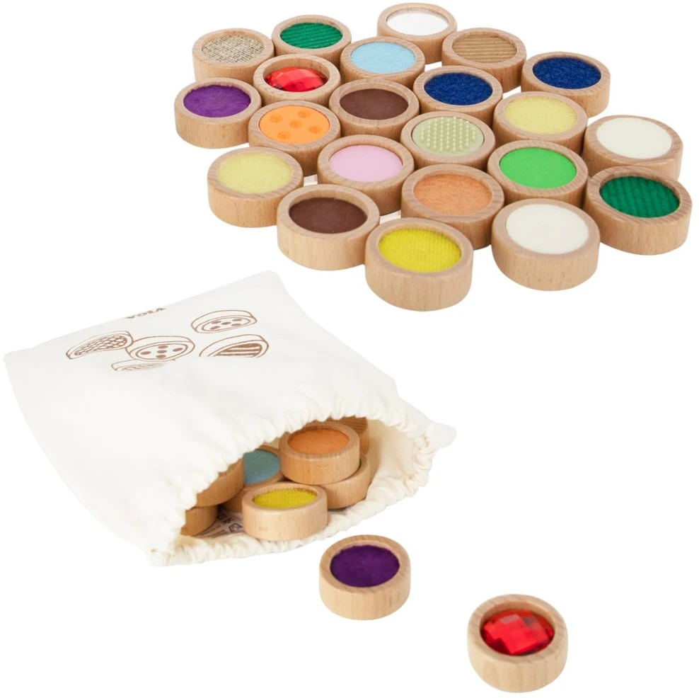 Viga Toys VIGA Sensoriniai lytėjimo atminties blokeliai 36 vnt.