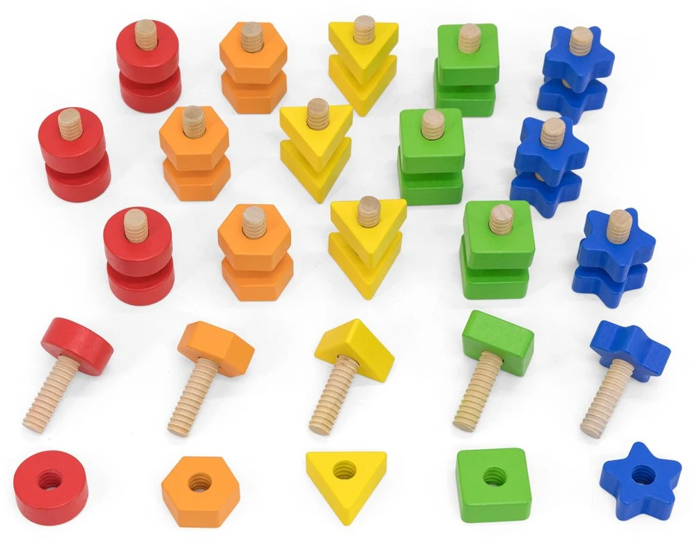 Viga Toys Veržlės ir varžtai“, VIGA rankų miklumą lavinantis žaislas
