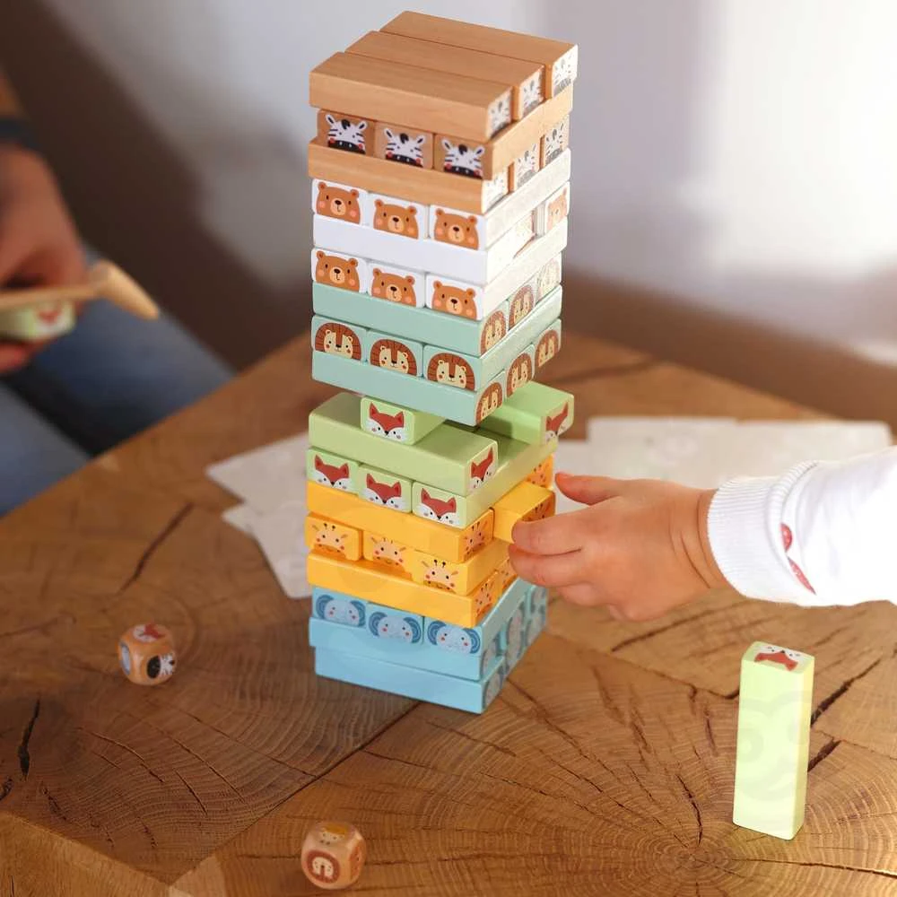 WOOPIE žaidimas Jenga Gyvūnų bokštas
