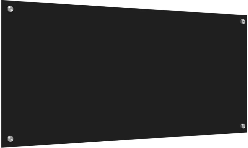 Virtuvės atbraila Juoda 110 x 50 cm grūdintas stiklas