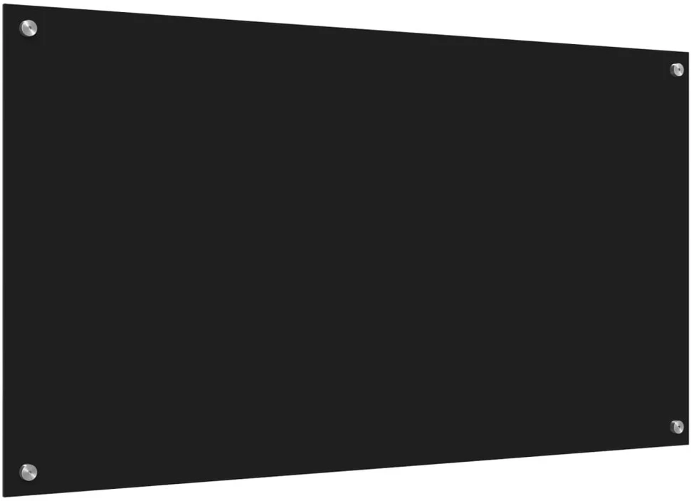 Virtuvės atbraila Juoda 110 x 60 cm grūdintas stiklas