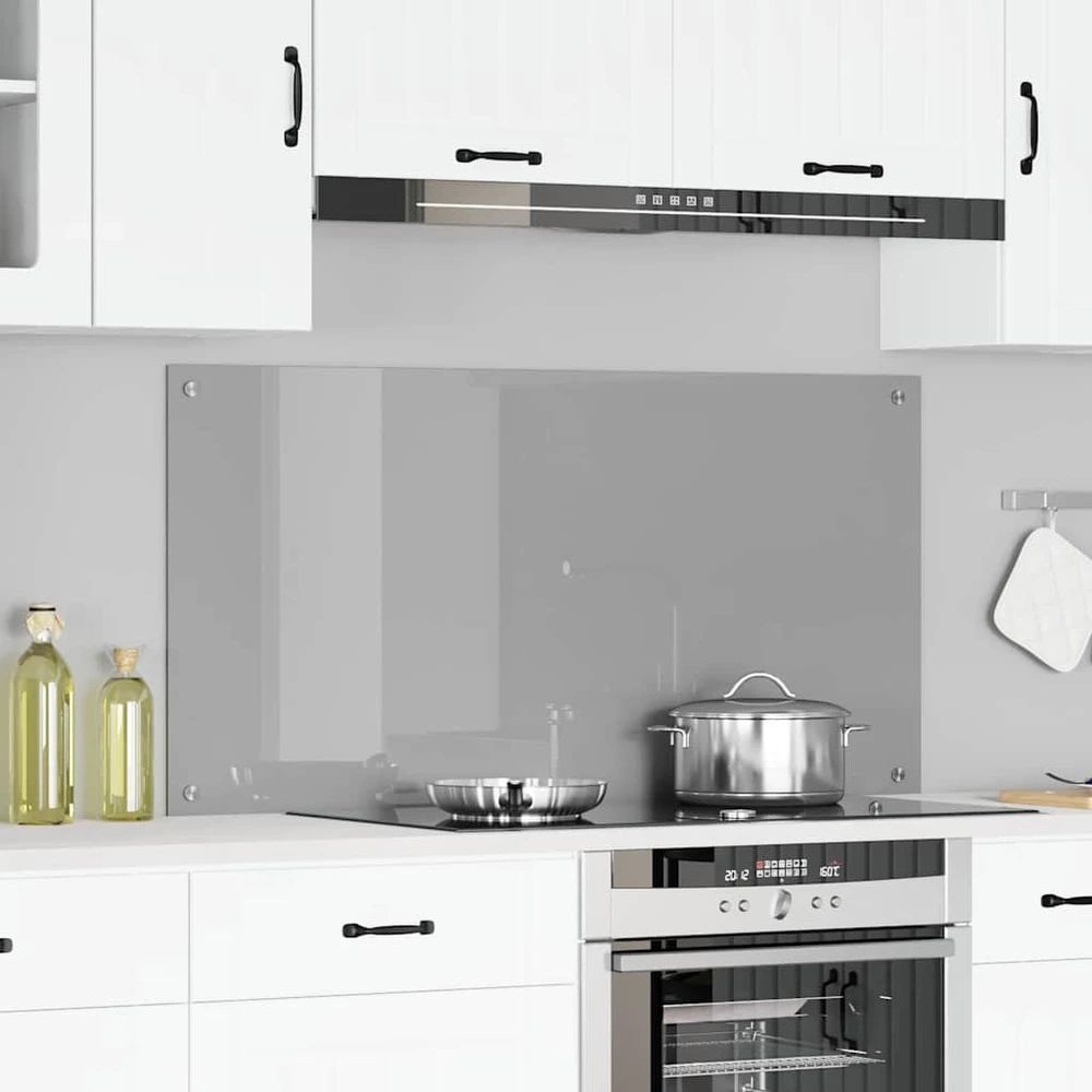 Virtuvės atbraila Šviesiai pilka 120 x 60 cm grūdintas stiklas