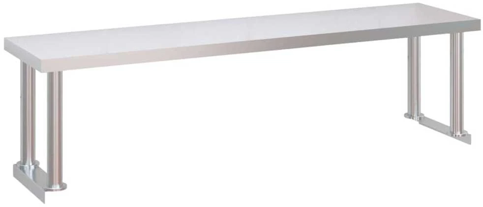 Virtuvės darbastalis su lentyna, 120x60x115cm, plienas